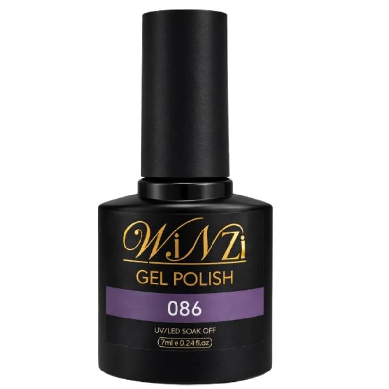 Soft Mauve Gel Nail Polish 7ML, Light Purple Soak Off UV LED Gel Polish, Smooth Application, High Gloss Finish, Elegant Color for Salon Manicure and DIY Nail Art at Home (086)