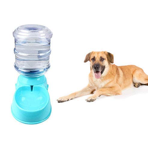 Pet Waterer for Dog Cat Animal Automatic Gravity Water Drinking Dispenser 3.5L Fountain Bottle Bowl Dish Set of 1 Set