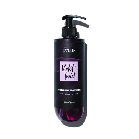 Favelin Violet Twist Shower Gel 400 ml | With Honey&Glycerin | Nourishing Shea Butter Vitamin E |It’s formulated to gently cleanse your skin while leaving it moisturized | refreshed and fragrant.