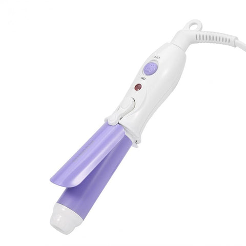 Portable Ceramic Hair Curler & Straightener – Compact Travel Design with Instant Heating & Bright Finish – Professional Curling and Straightening with Ease (Multicolor) (Mauve)