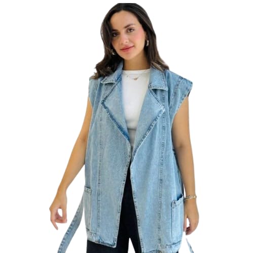 65 to 75 Milo Women's Cut Jeans Jacket with Belt
