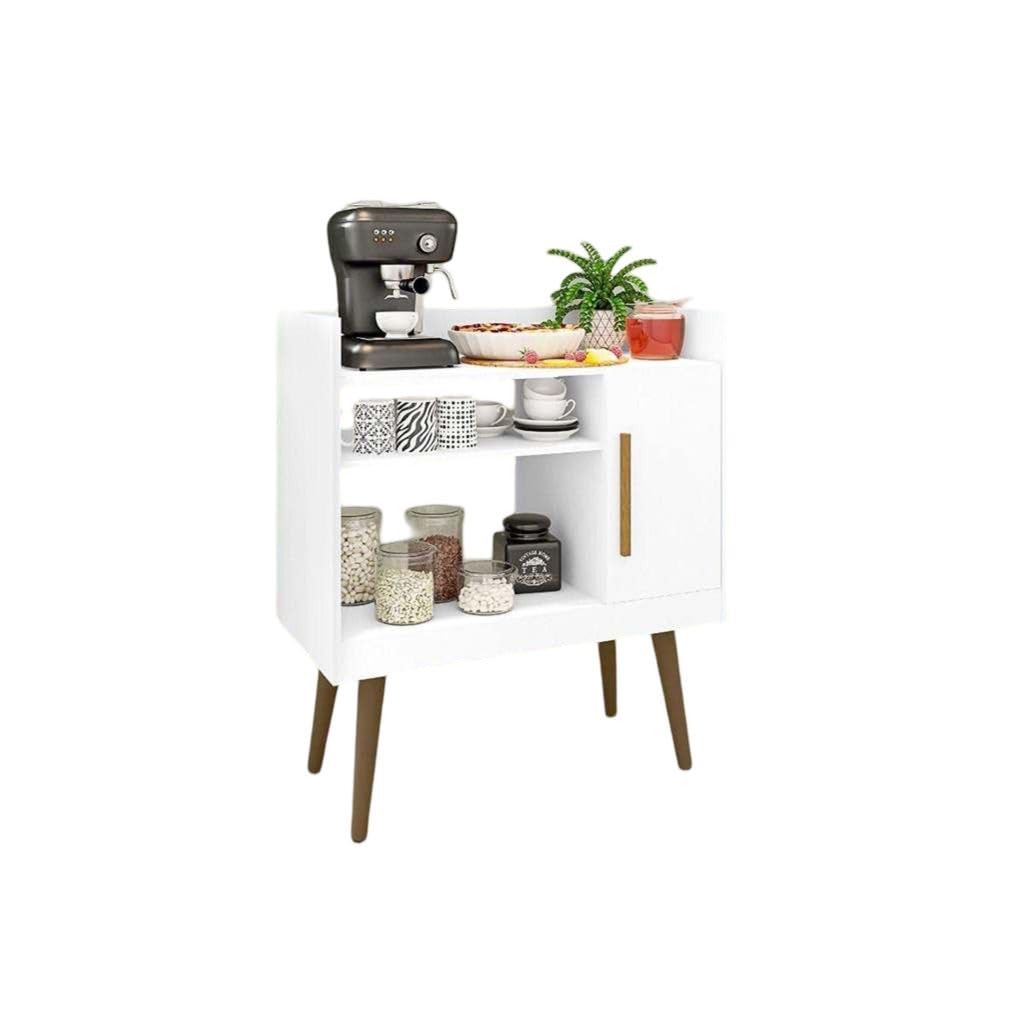 Furvive CC-102 MDF Wood Coffee Corner, 90 cm Height x 100 cm Width x 45 cm Depth, White