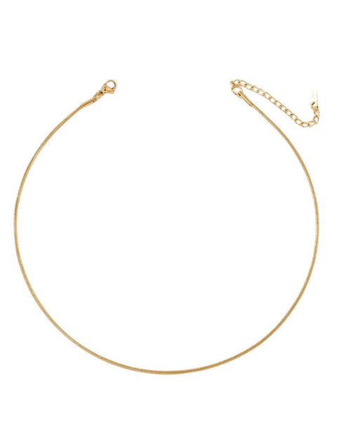 24K Gold Chain Thin Stainless Steel Gold Plated Necklace for Women Men with Lobster Clasp