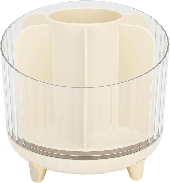 Makeup Organizer and 360° Rotating Acrylic Makeup Brush Organizer – Practical and Stylish Design for Organizing Cosmetics and Saving Space
