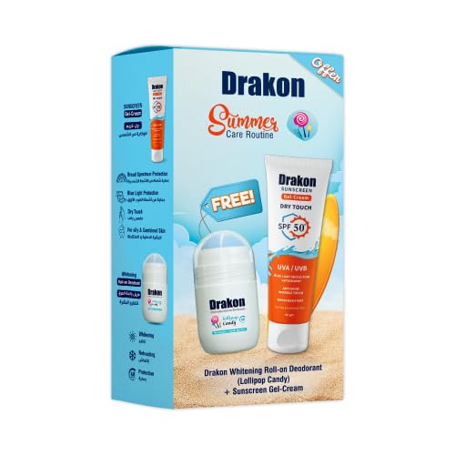 Drakon Promopack (Sunscreen Gel-Cream SPF 50 + Drakon whitening Roll on Lollipop Candy)