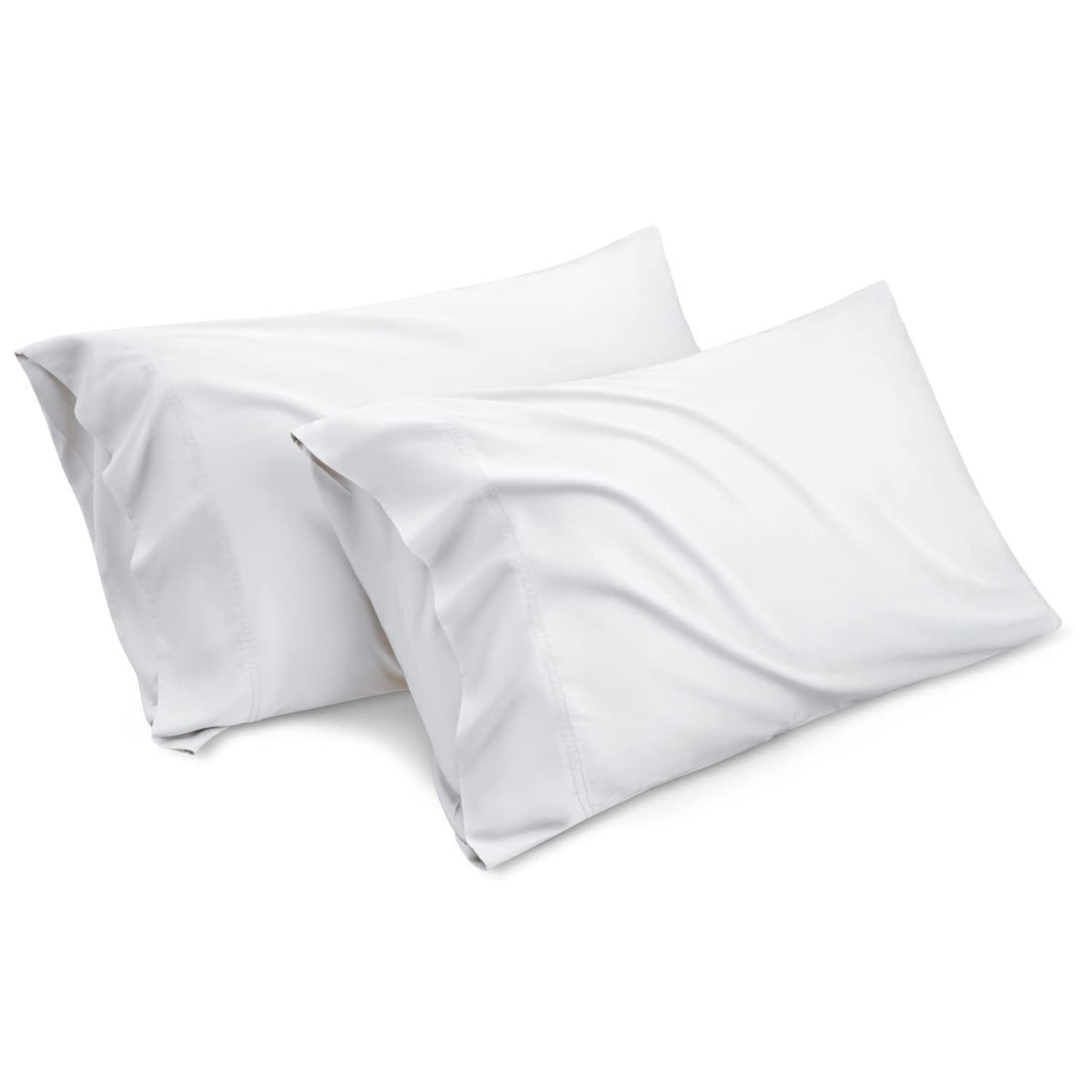Bedsure Bamboo King Size Pillow Cases 2 Pack - White Cooling Pillowcases Set of 2 with Envelope Closure, Cool and Breathable Pillow Case, 20x40 inches