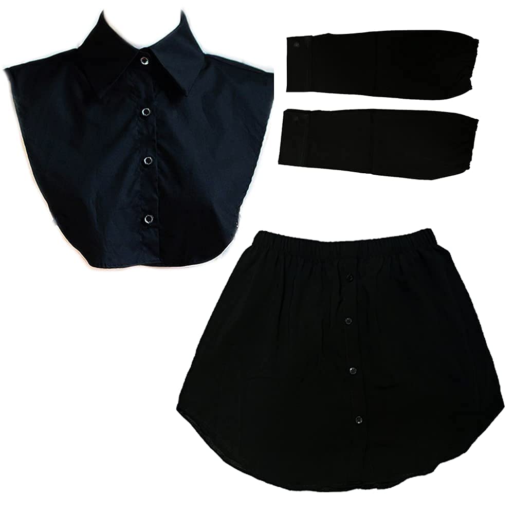 Shirt Collar, Sleeve and Half Pocket - Solid, Set of 3 Pieces