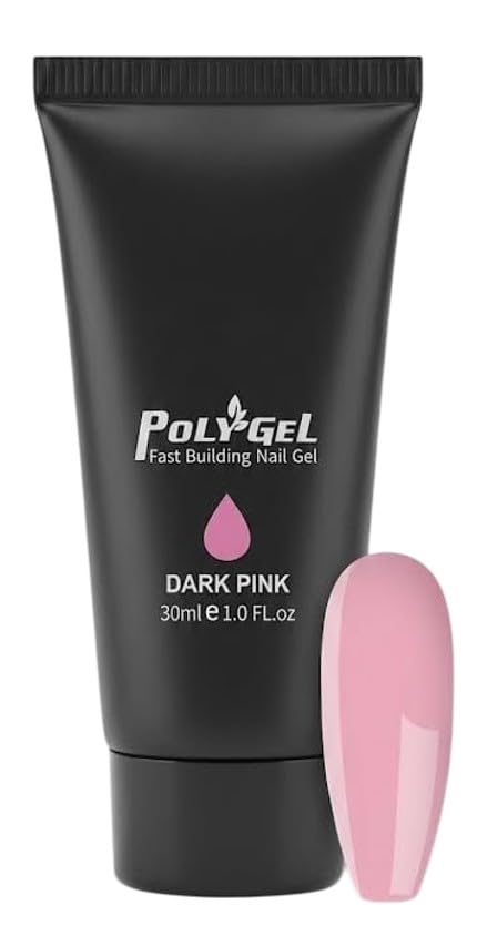 Poly gel Quick Upgrade Poly Gel Finish, Nail Builder- Extension Trendy Nail Art Design Salon 30ml (DARK PINK)