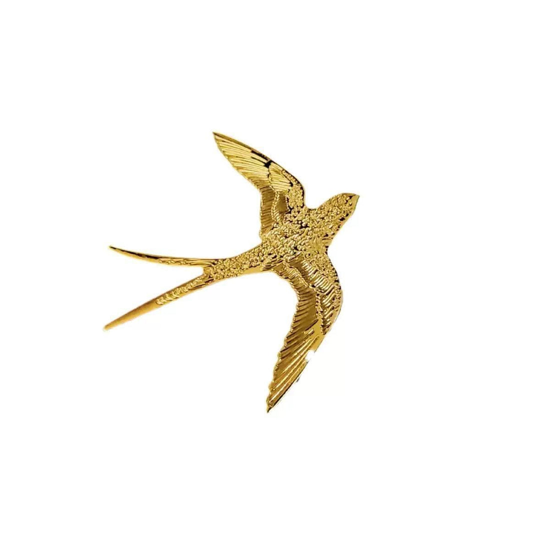 Pin - Minimalist stainless steel swallow brooch for women, featuring a sleek modern design that complements various outfits, ideal for casual or formal occasions,