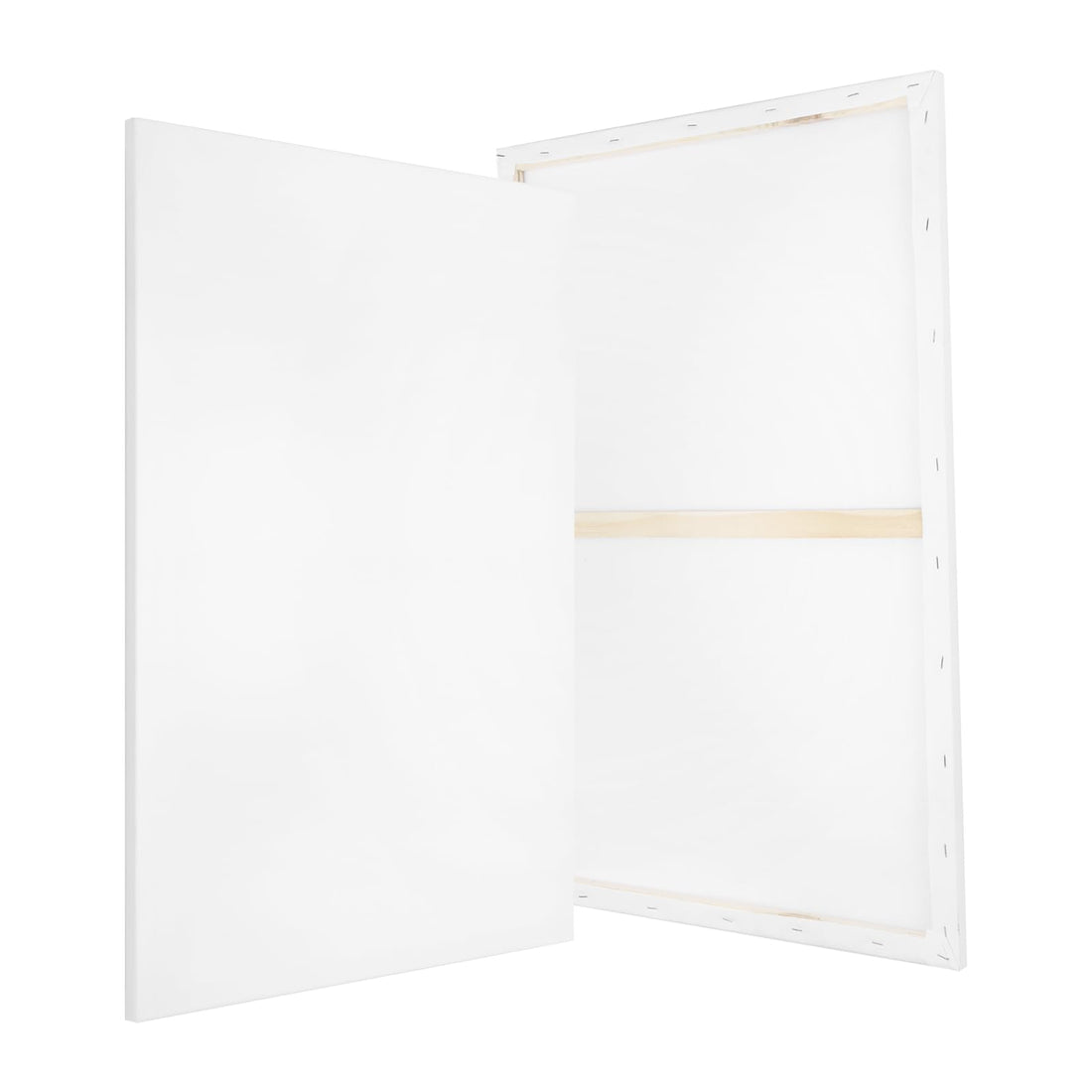 PATIKIL Stretched Canvas, 2 Pcs 36" x 24" Rectangle Canvas for Painting Blank Primed Canvas Cotton Canvas Panels for Acrylics Oil Watercolor Paints, White