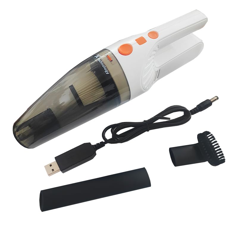 Car Vacuum Cleaner, Dry Wash, Universal Fit, Vacuum Cleaner, Dust Suction and Pet Hair Cleaning (USB Charging Code:9728) by KaberTrade