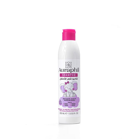 Auraphil Shampoo for Kids and the Whole Family - Safe From Day 1 with Natural "No Tears" Formula with Argan, Protein & Panthenol - Sulfate Free Repairs & Softens Dry, Frizzy Hair Formula 2 in 1-250ml