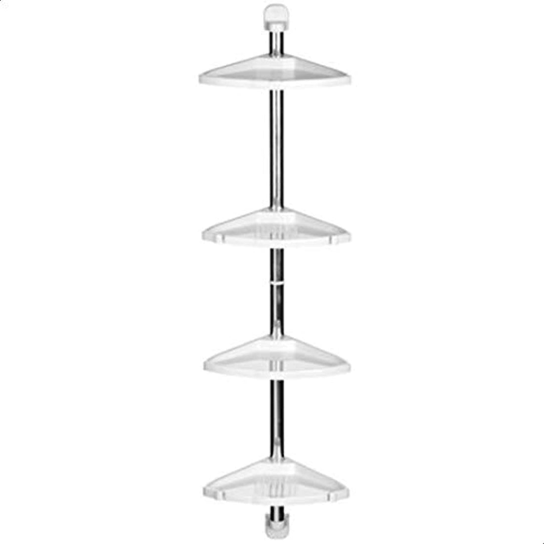 Plastic Telescopic Corner Bathroom Storage Shelf