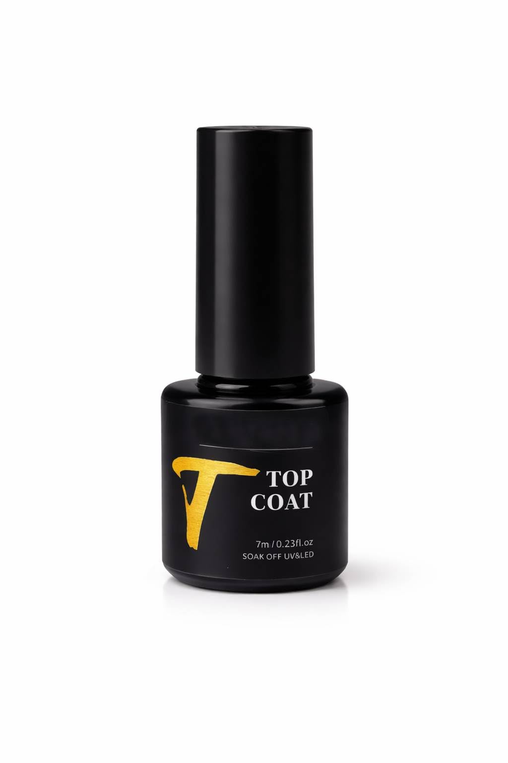 Clear Top Coat 7ml, No Wipe Soak Off UV LED Nail Finish, High Gloss Protective Top Layer for Nail Art, Manicure, Salon & DIY Use