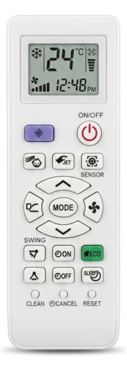 High Quality AC Remote Control Compatible with Sharp & Tornado Air Conditioners – Universal Replacement with Strong Signal, Easy Setup & Full Function Support for Split & Window AC Units