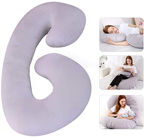Moro Moro 3 C Shaped Pregnancy Pillow For Sleeping, Detachable Pregnancy Pillows With High Stretch Cotton, Fluffy Soft For Sleeping, Breastfeeding And Cushions, 155 * 80Cm, F