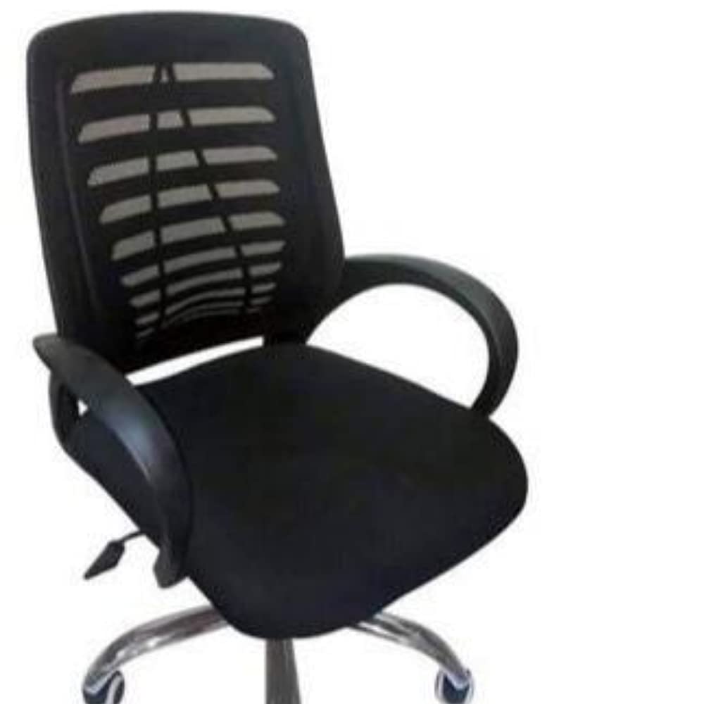 SynergyLink-OFFICE CHAIR BLACK COLOR CHROME BASE FROM HN FURNITURE