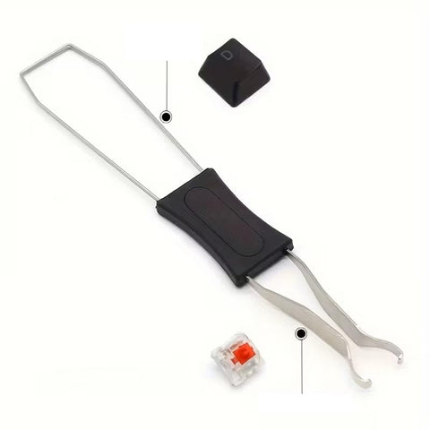 2 In1 Mechanical Switch Puller & Keycap Puller Tool -Stainless Steel Key Removal Tool Keycaps Remover for Mechanical Keyboard Removing Fixing Tools