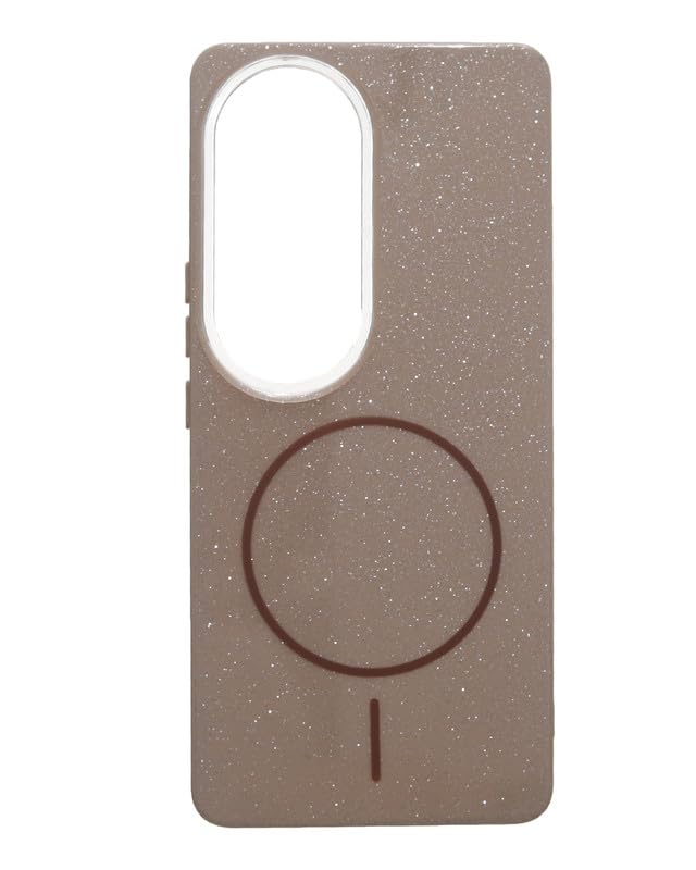 Grace Glitter Plastic Back Cover For Vivo V40, Beige 37329932