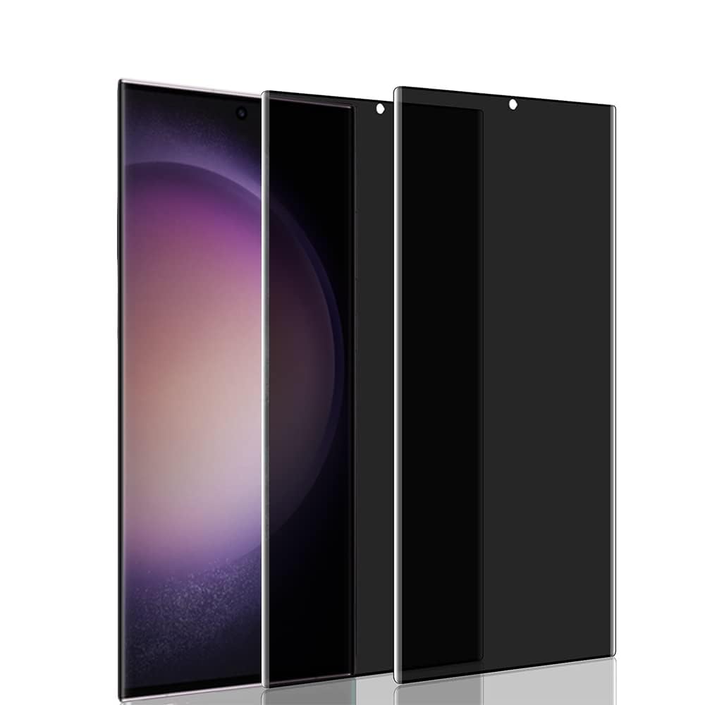 [2 Pack] Samsung Galaxy S23 Ultra Privacy Screen Protector and Camera Lens Protector, 9H Tempered Glass, Anti Peeping, Anti Scratch, Bubble Free, Protector for Samsung Galaxy S23 Ultra (6.8 Inch)