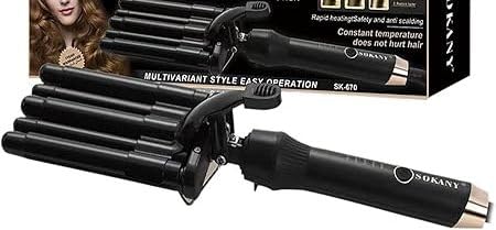 Hair Curler/3 Fingers/360 Degree Rotating Cord/Multifunctional Straightening Curling Iron