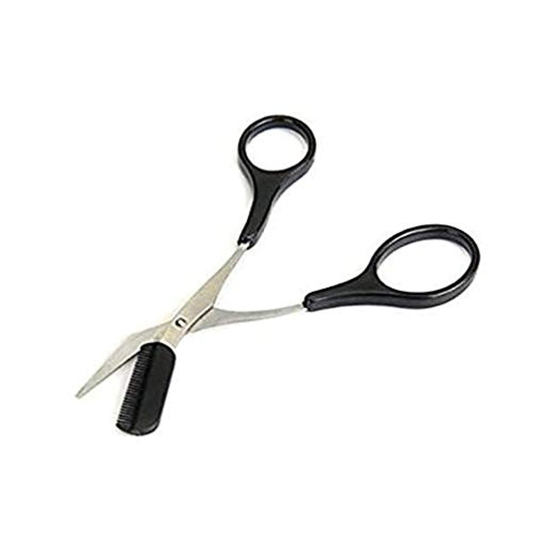 Eyebrow Trimming Stainless Steel Scissors with Comb Trimmer Shaper