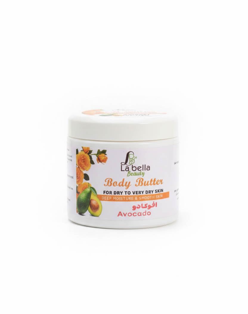LaBella Body Moisturising Butter with Avocado, Rich in Oils and Vitamins, Fights Dryness and Cracking, 200ml