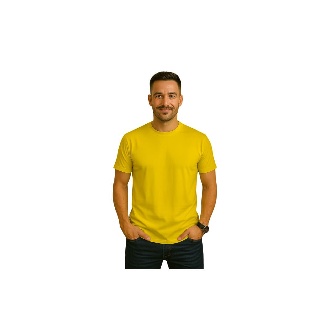 Men's Cotton Spandex T-Shirt, Athletic Fit, Premium Soft Fabric