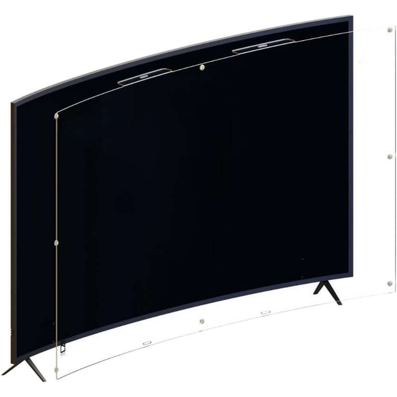 Best Media 27 Inch Curved TV Screen Protector - 3mm Premium Acrylic - Scratch Resistant & Anti-Fingerprint - Premium Quality
