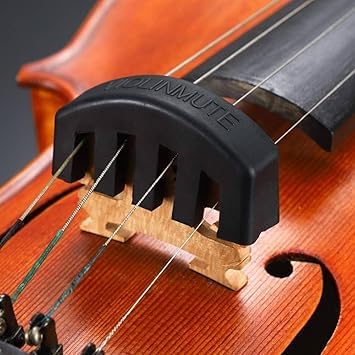 Rubber Violin Practice Mute Silencer Fiddle Violin Muffler for Full Size 4/4 & 3/4 Violins