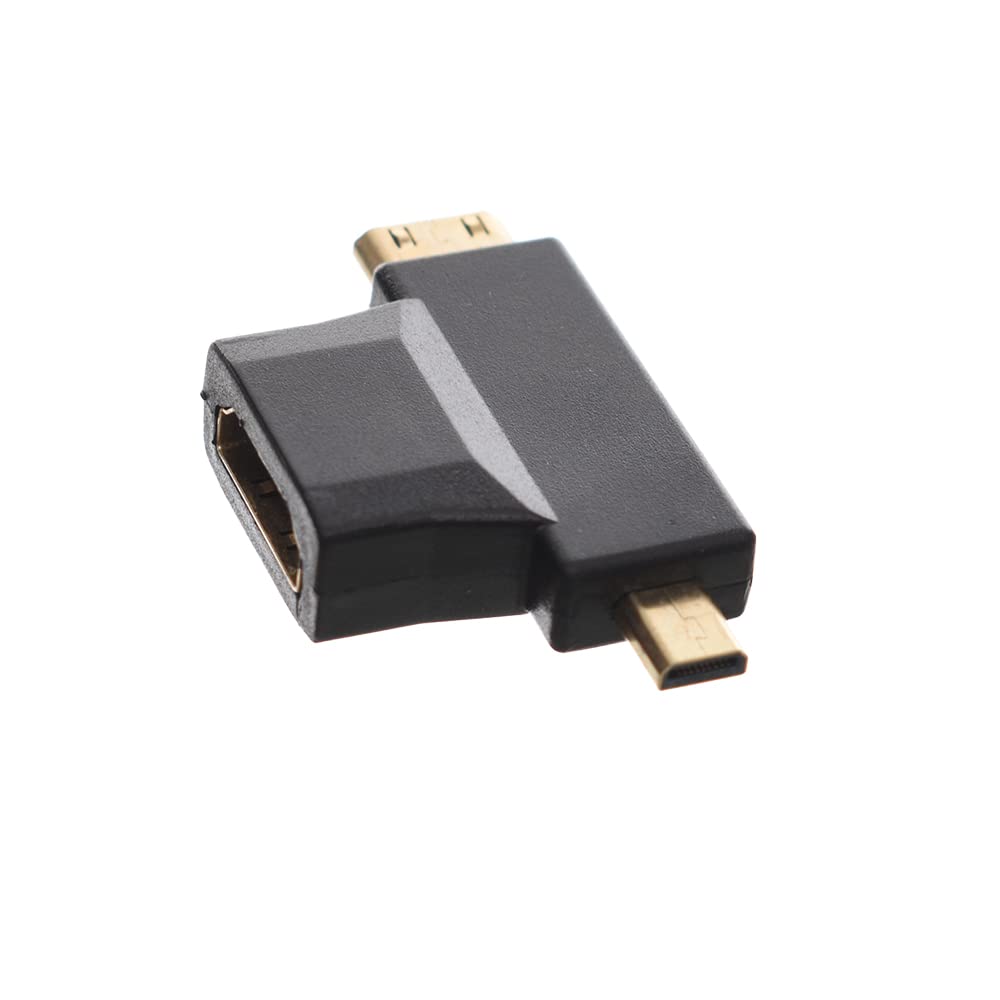Converter HDMIFemale To HDMI Micro and HDMI Male - Black