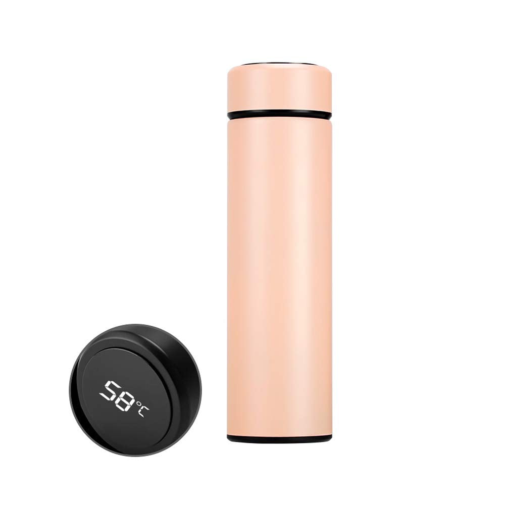 Festnight 500ml Vacuum Thermos LED Temperature Display Water Bottle Stainless Steel Double Wall Insulated Cup Intelligent Travel Thermos Cup Coffee Mugs