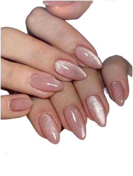 24pcs Nails Medium Nude Cat