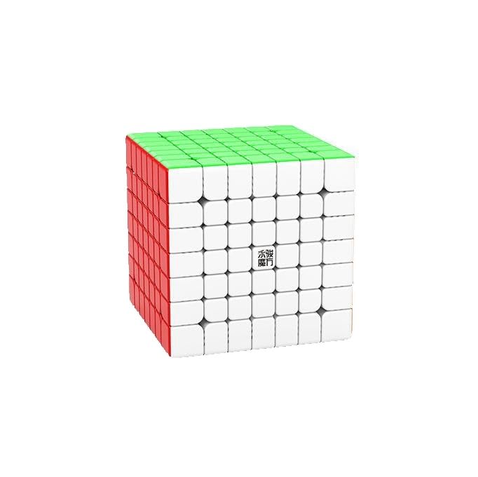 GHAZAL Magnetic Rubik's Cube 7x7 Speed Puzzle Toy Advanced Brain Teaser Logic Training Smooth Turning Ages 8+ - Multicolor