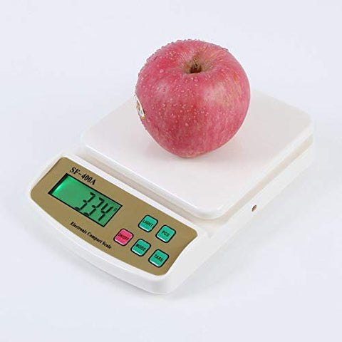 Saiyam Multipurpose Electronic Digital Kitchen Scale Weighing Balance Weight Machine for Kitchen (Off White, Max. 10 kg x 1 gm Precision)