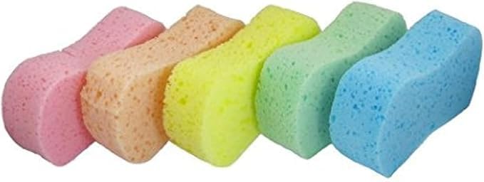 Car Wash Sponges Assorted Colors 5 Pcs Bone Design Wear-Resistant Cleaning Tools