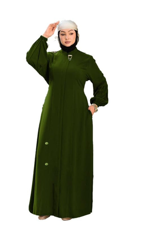 Abaya Without Veil Raw Crepe Sizes From XL To XXXXL Wear From 90K To 140K For Women GAMAL SONS FOR ABAYA GS-384-33703-Parent