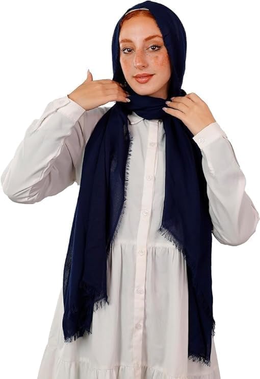 Cotton Plain Modal Gauze Scarf With Soft Cotton Threads - Comfortable Scarf on Head - (200CM X 75CM)