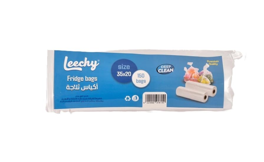 Leechy Fridge Bags 100 Pack 35x20 Clear Plastic Resealable Freezer Bags