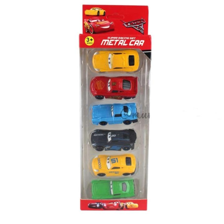 Generic Cars Super Racing Toy With 6 pcs For Boys - Multi Color