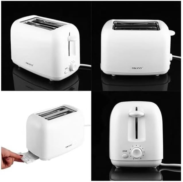 Sookani Toaster Toaster with 6 Gears Removable Baking Tray (700W, White)
