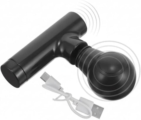 Electric Muscle Massage Gun, Compact Design, USB-C Fast Charging, for Neck, Back, Legs, Black