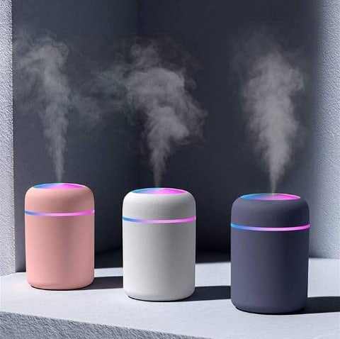 230ML Mini Air Humidifier USB Ultrasonic Humidifier Car Aroma Diffuser Electric Essential Oil Diffuser Cup 7 Color LED Lights. Assorted Colors