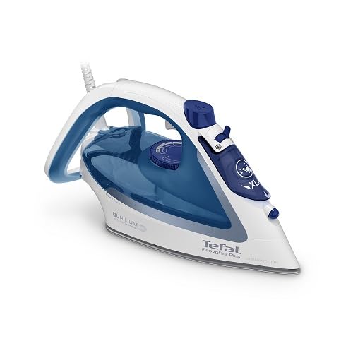 Tefal Easygliss Plus Steam Iron, 2700 Watt, Blue - FV5751E0- Made in France