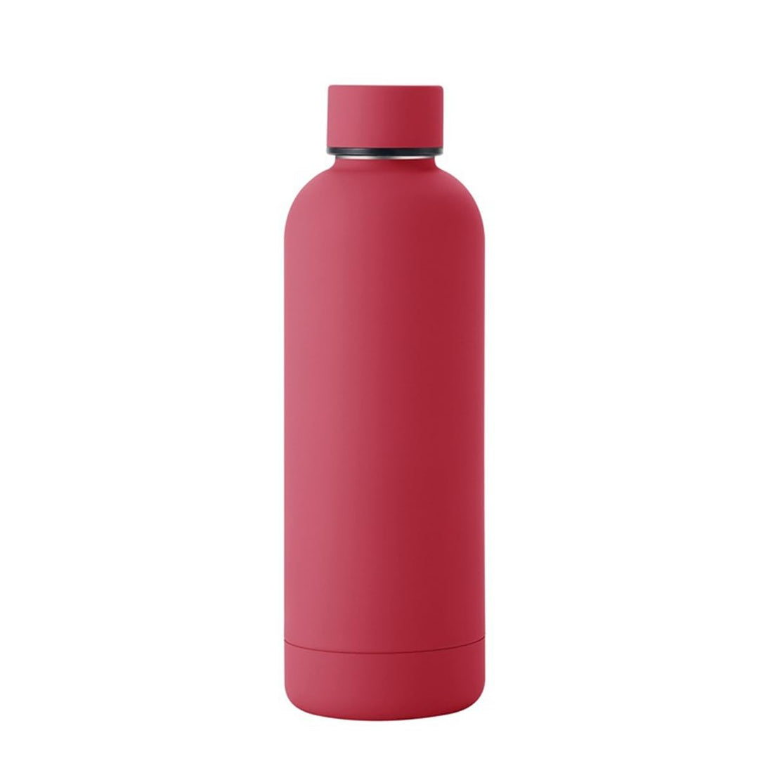 17oz Stainless Steel Insulated Narrow Mouth Sports Water Bottle, Double wall Cola Shape Vacuum flask (500ml, Brick red)
