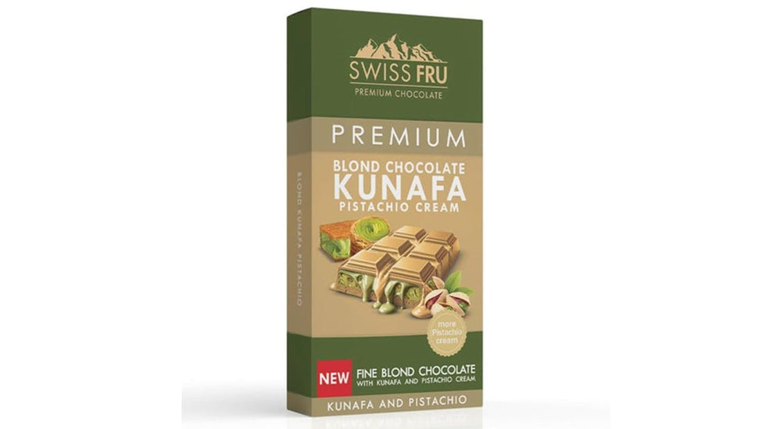 Swiss Fru Premium Blond Chocolate Kunafa Pistachio Cream