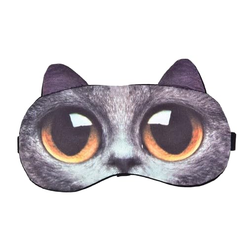 MySouq.Store 1Pcs Natural Sleeping Soft Blindfold Eyepatch Women Men Sleep Eyeshade Eye Cover Cute Cat Dog Sleep Mask Eyeshade Cover Eye Mask (964)