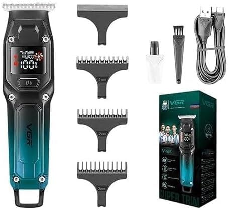V-964 Professional Multifunctional Men's Shaver with Digital Display and Waterproof Design