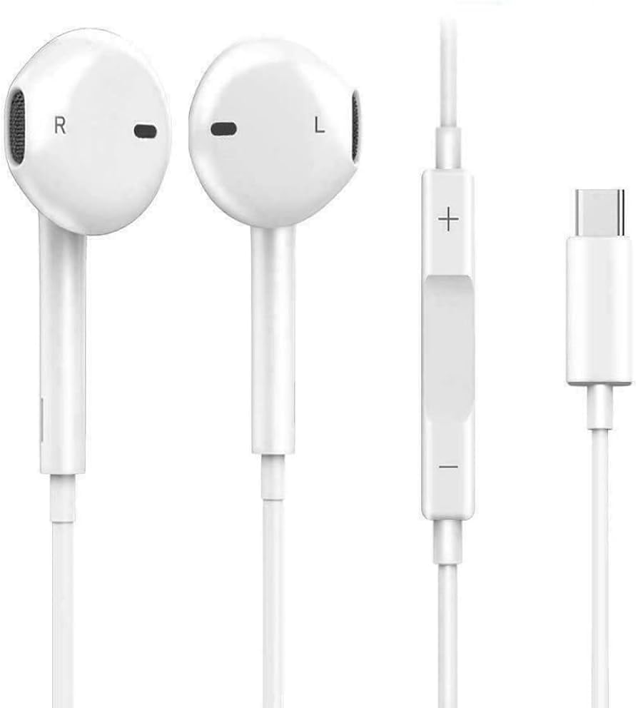USB C Headphones, Type C Earphones with Microphone and Noise Isolation Stereo Wired Headphones
