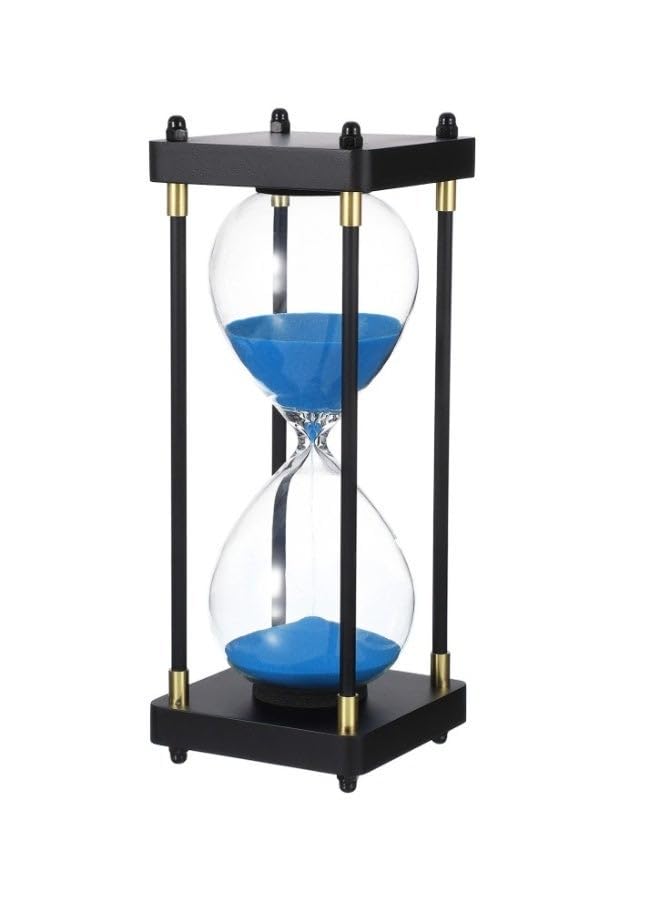 Hourglass 20 Minutes Wooden Decoration Hourglass Gift for Home, Desk, Office Decoration (Blue Sand)
